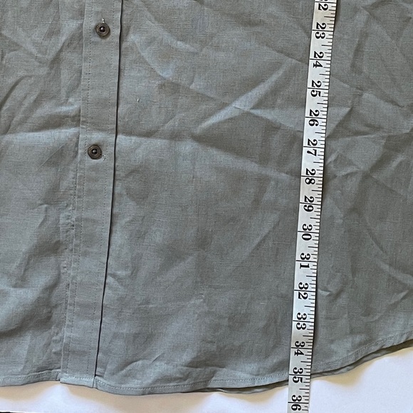 SEAN JOHN Mens 3XB Shirt Linen Short Sleeve Gray Button Up Big & Tall 3XL XXXL - Picture 9 of 9